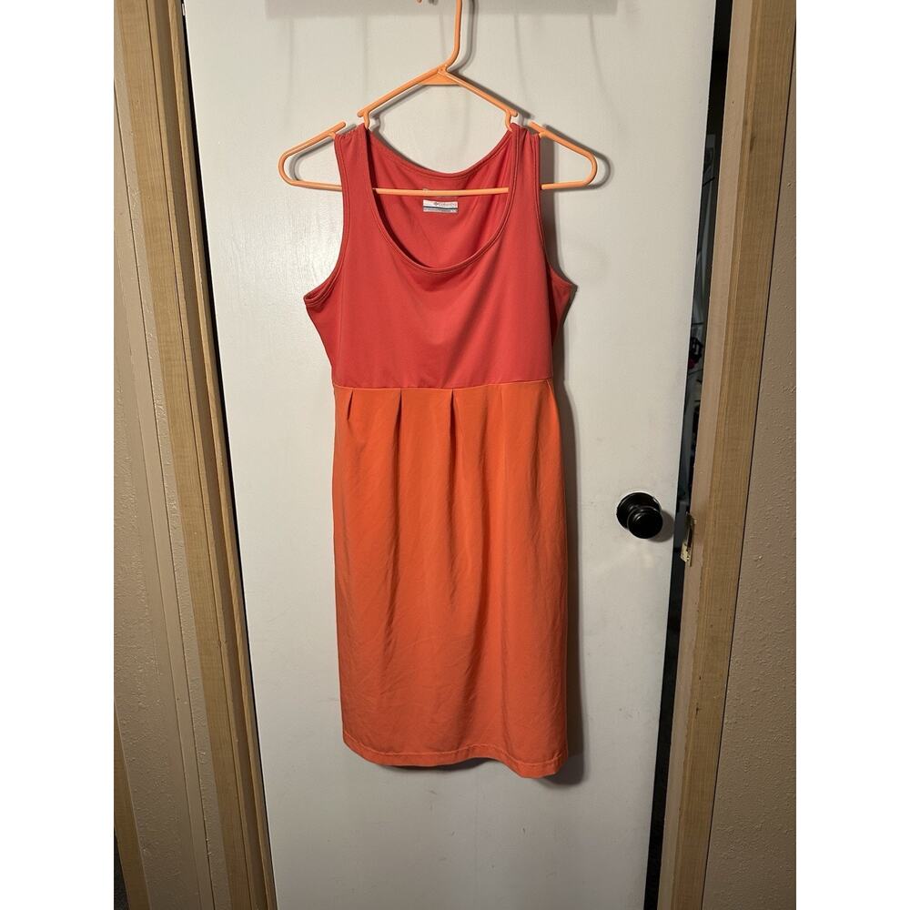 Columbia Dress Womens SZ M Pink & Orange Sleeveless Omni-Shade Sun Protection